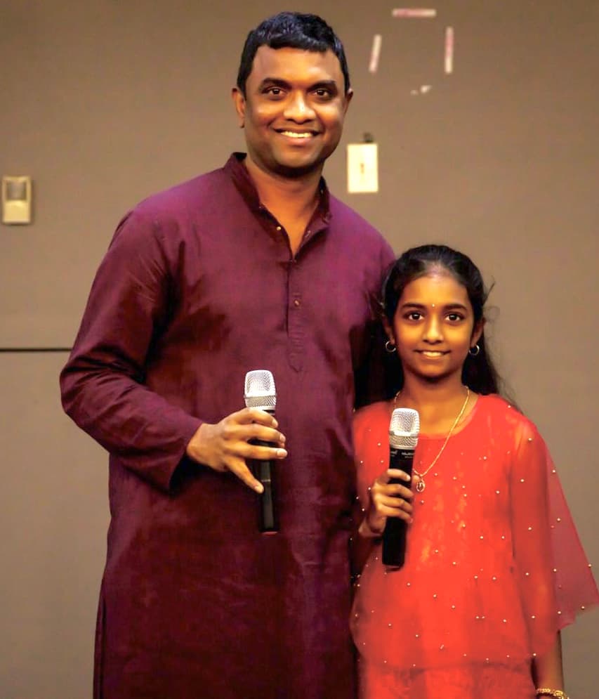 Dad and Daughter Singing